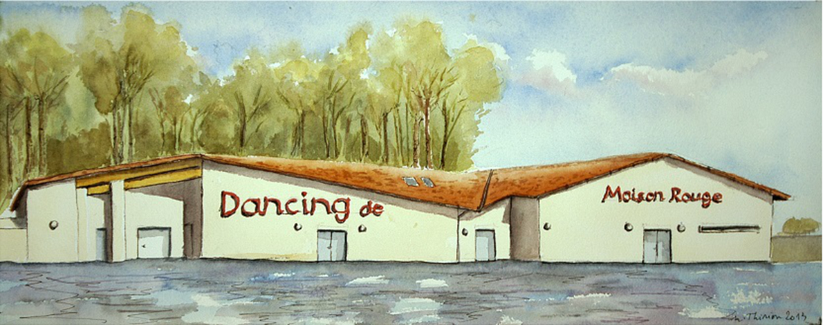 Aquarelle du Dancing de Bonnac-la-côte